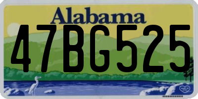 AL license plate 47BG525