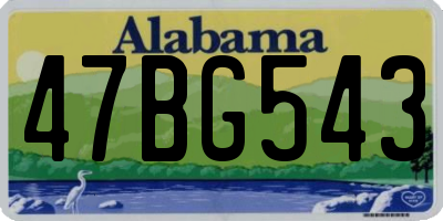 AL license plate 47BG543