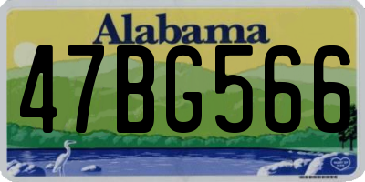 AL license plate 47BG566