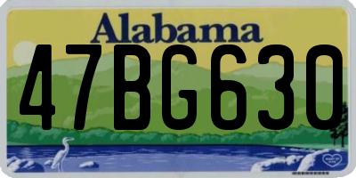 AL license plate 47BG630