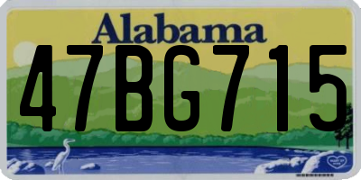 AL license plate 47BG715