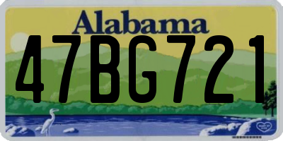 AL license plate 47BG721
