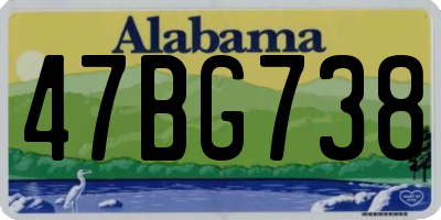 AL license plate 47BG738