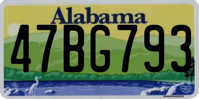 AL license plate 47BG793