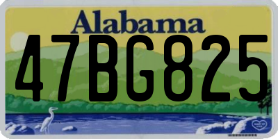 AL license plate 47BG825