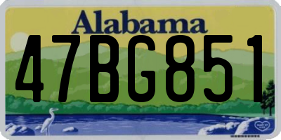 AL license plate 47BG851