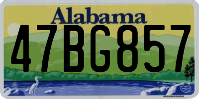 AL license plate 47BG857