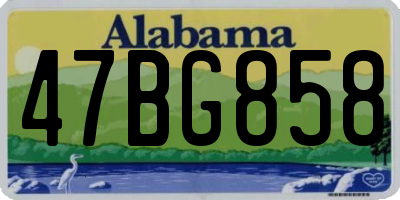 AL license plate 47BG858