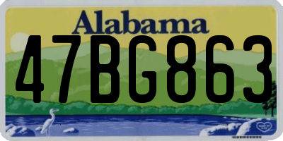 AL license plate 47BG863