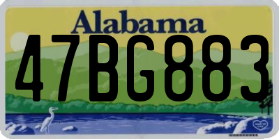 AL license plate 47BG883