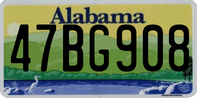 AL license plate 47BG908