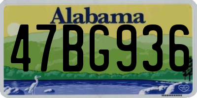 AL license plate 47BG936