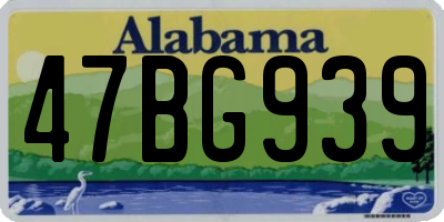 AL license plate 47BG939