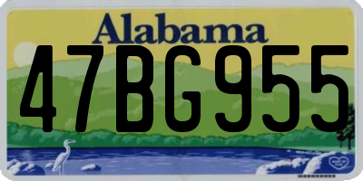 AL license plate 47BG955