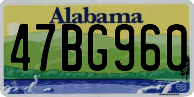 AL license plate 47BG960