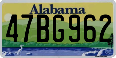 AL license plate 47BG962