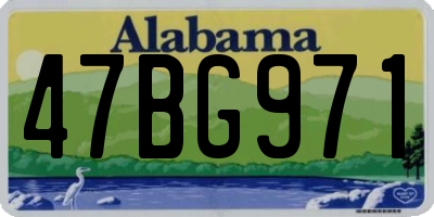AL license plate 47BG971