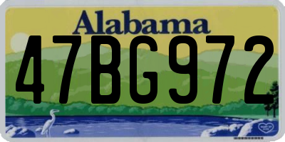 AL license plate 47BG972