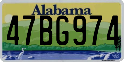 AL license plate 47BG974