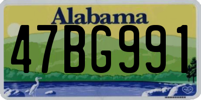AL license plate 47BG991
