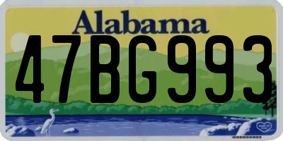 AL license plate 47BG993