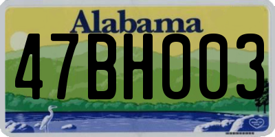 AL license plate 47BH003
