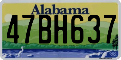 AL license plate 47BH637