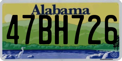 AL license plate 47BH726
