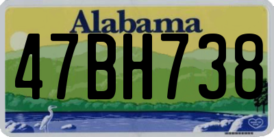 AL license plate 47BH738