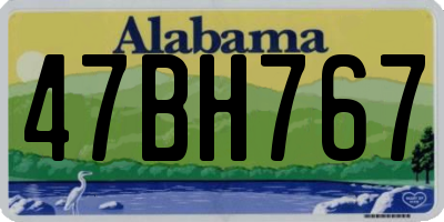 AL license plate 47BH767
