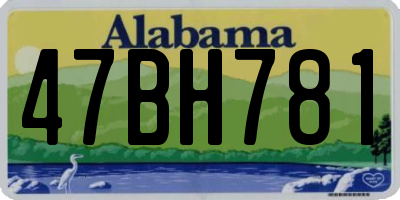 AL license plate 47BH781