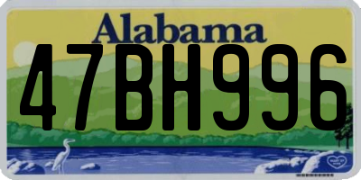 AL license plate 47BH996