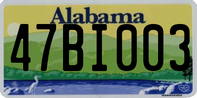 AL license plate 47BI003