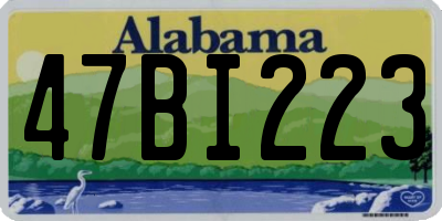 AL license plate 47BI223