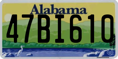 AL license plate 47BI610