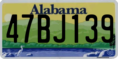 AL license plate 47BJ139