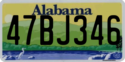 AL license plate 47BJ346