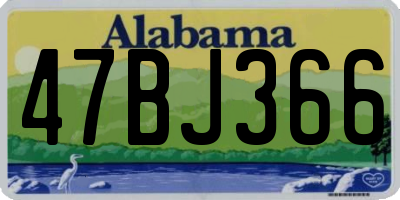 AL license plate 47BJ366