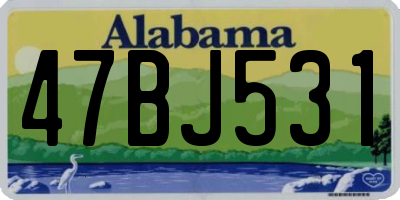 AL license plate 47BJ531