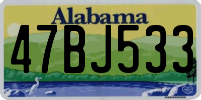 AL license plate 47BJ533