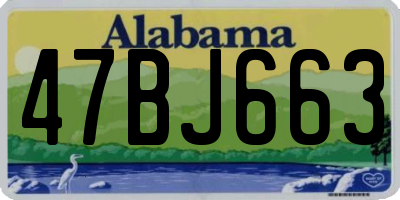 AL license plate 47BJ663