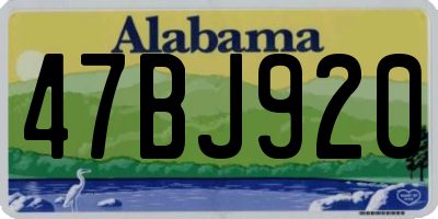 AL license plate 47BJ920