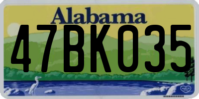AL license plate 47BK035