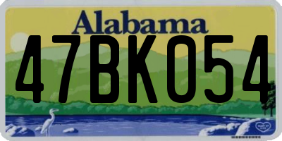 AL license plate 47BK054