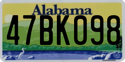 AL license plate 47BK098