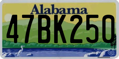 AL license plate 47BK250