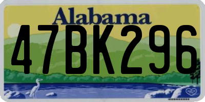 AL license plate 47BK296