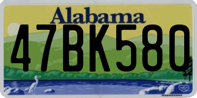 AL license plate 47BK580