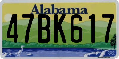 AL license plate 47BK617