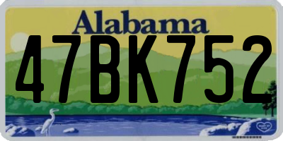 AL license plate 47BK752